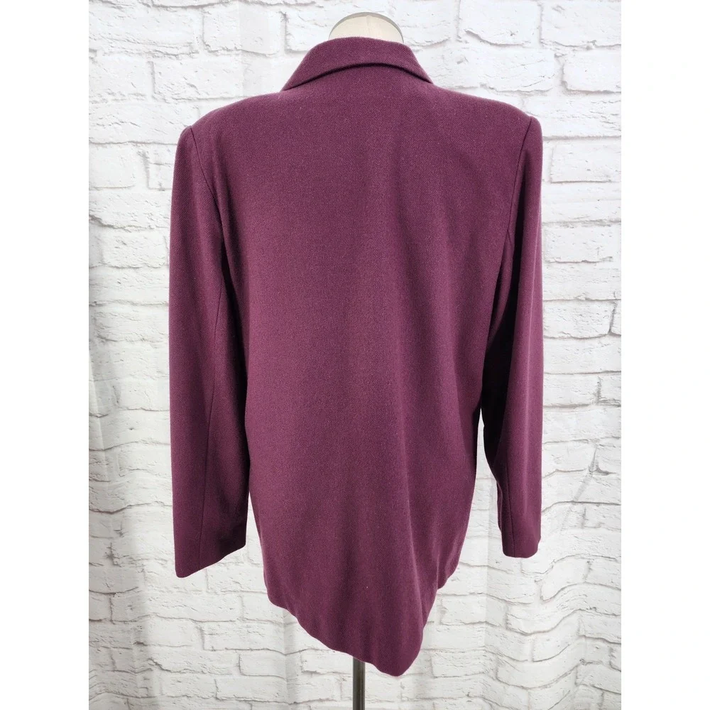 Vintage 90s Longline Blazer Wool Heritage Academia Countryside Purple Size 14